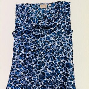 Zara Blue Leopard Print Tank Top